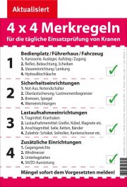 4x4 Merkregeln für die tägliche Einsatzprüfung von Kranen - Resch-Verlag und Bernd Zimmermann / IAG Mainz