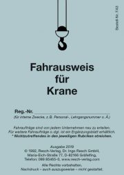 Fahrausweis für Krane - Resch-Verlag und Bernd Zimmermann / IAG Mainz